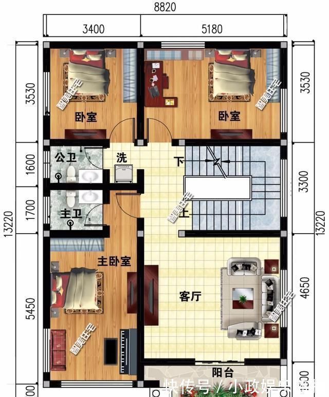 户型|宽8-9米左右的别墅,造价30万每栋,孝顺的子女都给爸妈建了
