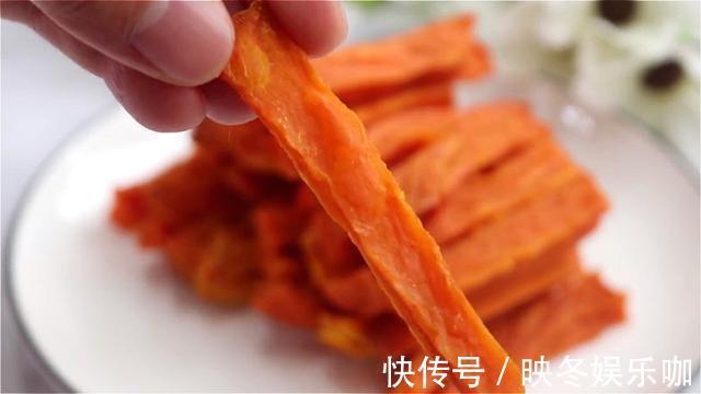 烤盘|红薯干快速做法，不晒不晾，无油无糖，软糯香甜，放半年都不发硬