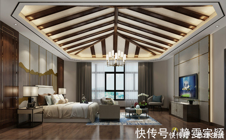 别墅|晒晒中式轻奢风大别墅,装修豪华,300平花了60多万,值吗