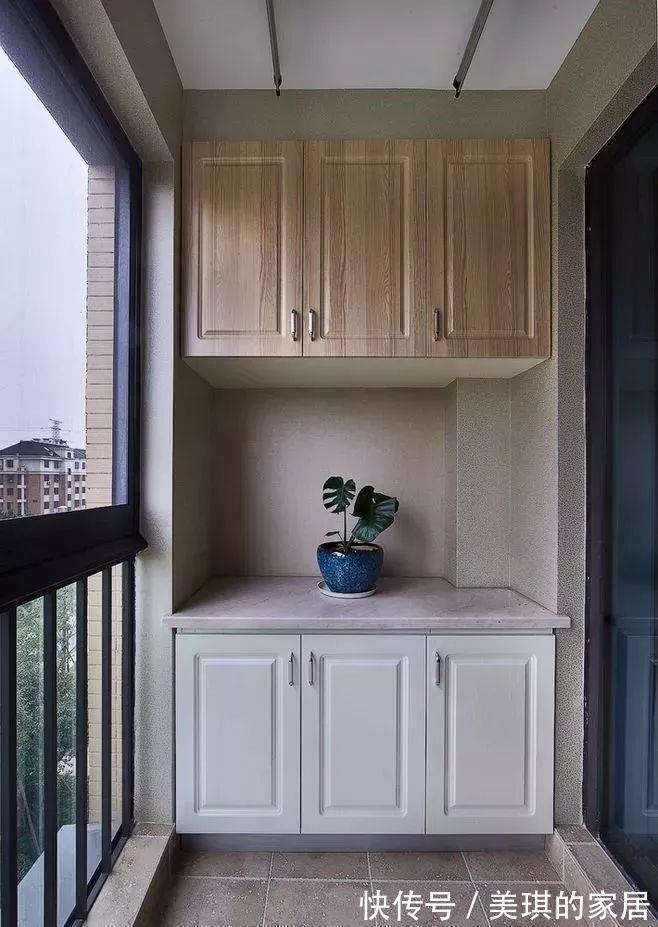 阳台|给小户型阳台装上储物柜,既实用又美观,避免杂乱