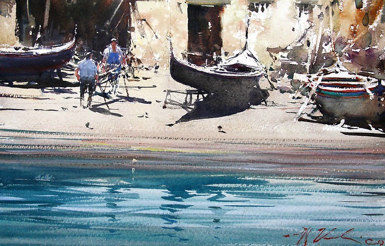 艺术家@雾里看花,澳大利亚水彩艺术家科维奇的作品,很是美!