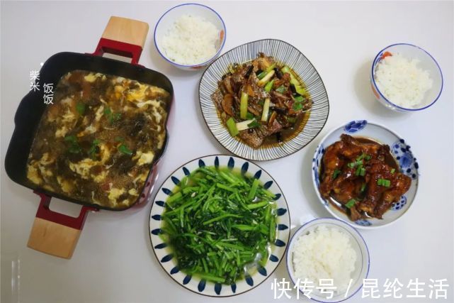 味道|朋友圈晒晚餐,3菜1汤营养搭配,网友:家的味道,简单好吃