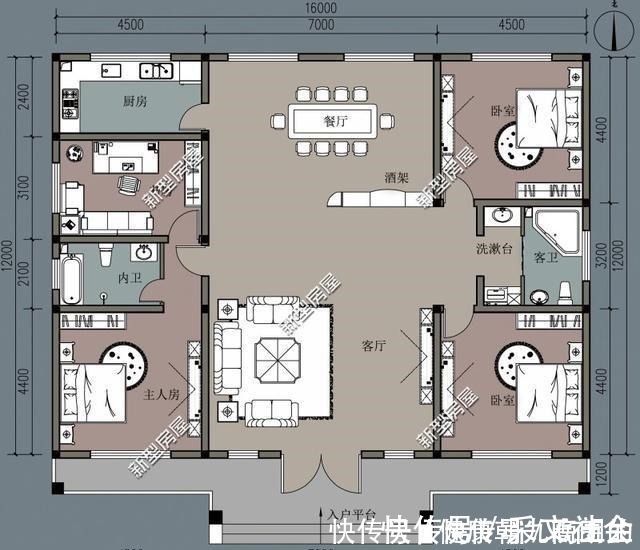 户型|农村养老房还是一层好，强烈推荐第3套17万建好，确定不动心！