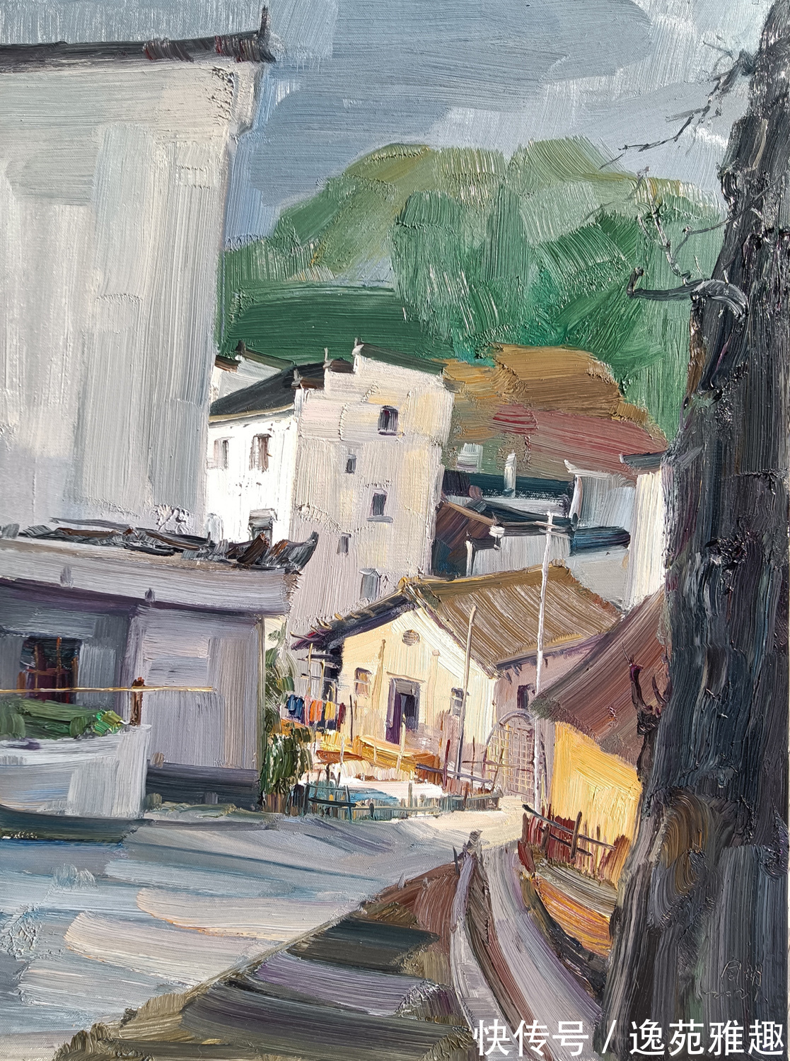 婺源#「写生作品」细品人间风景,把日子过得活色生香,孙同明作品欣赏