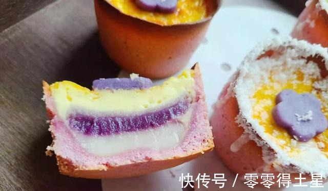 养胃就吃它!香甜软糯 养颜瘦身,高颜值紫薯布丁挞 一口三层内容!