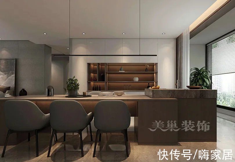 灰咖色|郑州230㎡四室，不盲从的极简品味，简单而有调性