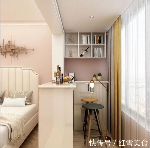 卧室|厨房改成独立餐厅,卧室装个会客区,这套32㎡小户型太惊艳了!