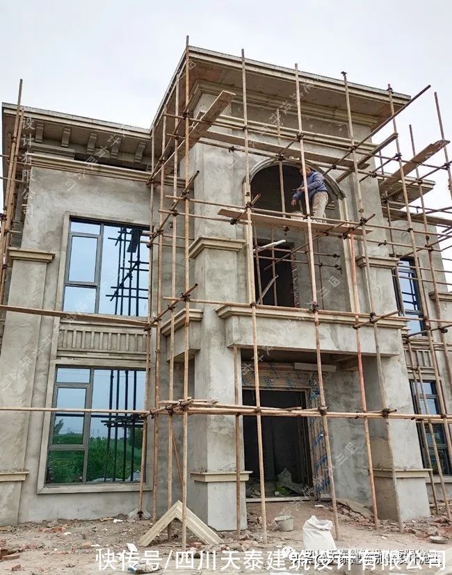 完工|四川自贡三层欧式乡村别墅完工实景 农村别墅自建房 自贡施工队