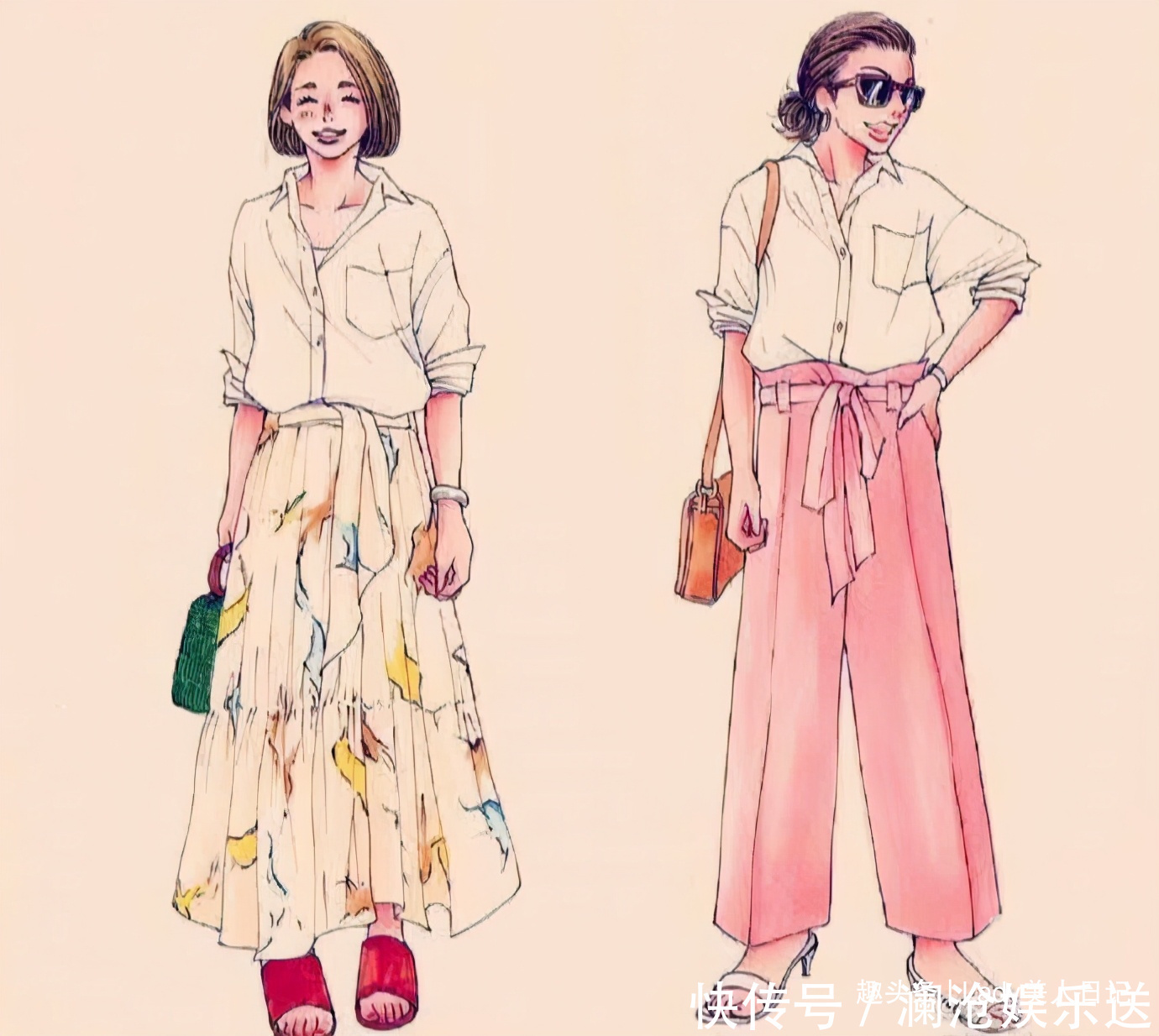 又被日本“手绘穿搭”惊到，从配色到搭配，怎么如此好看和时髦