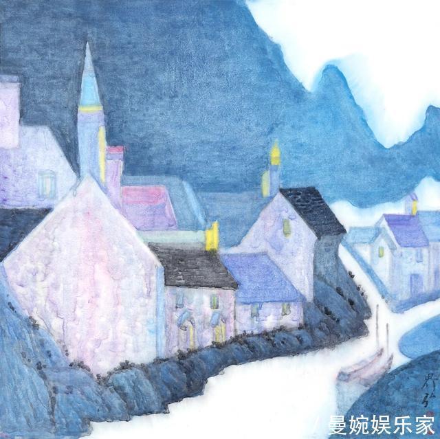 山水画!一组好看的水墨画离不开那些搭配和谐的色彩