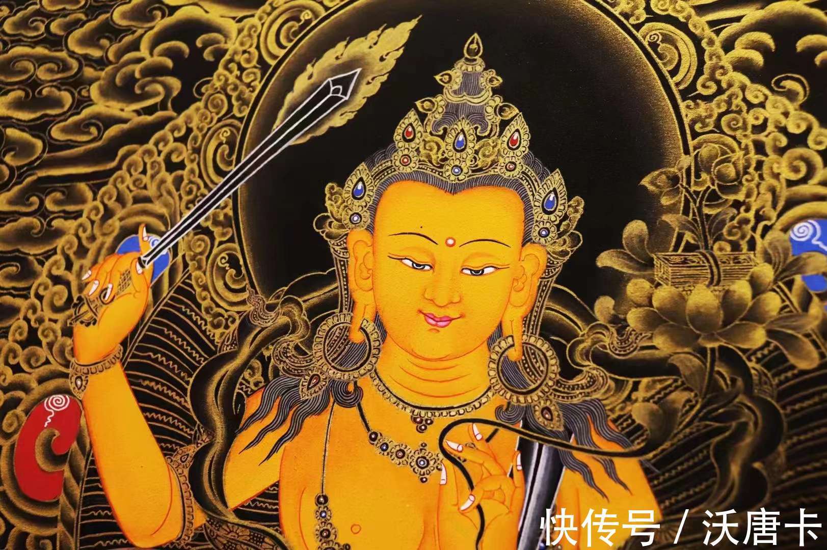 唐卡@唐卡中的颜色与工笔画,区别在哪儿?