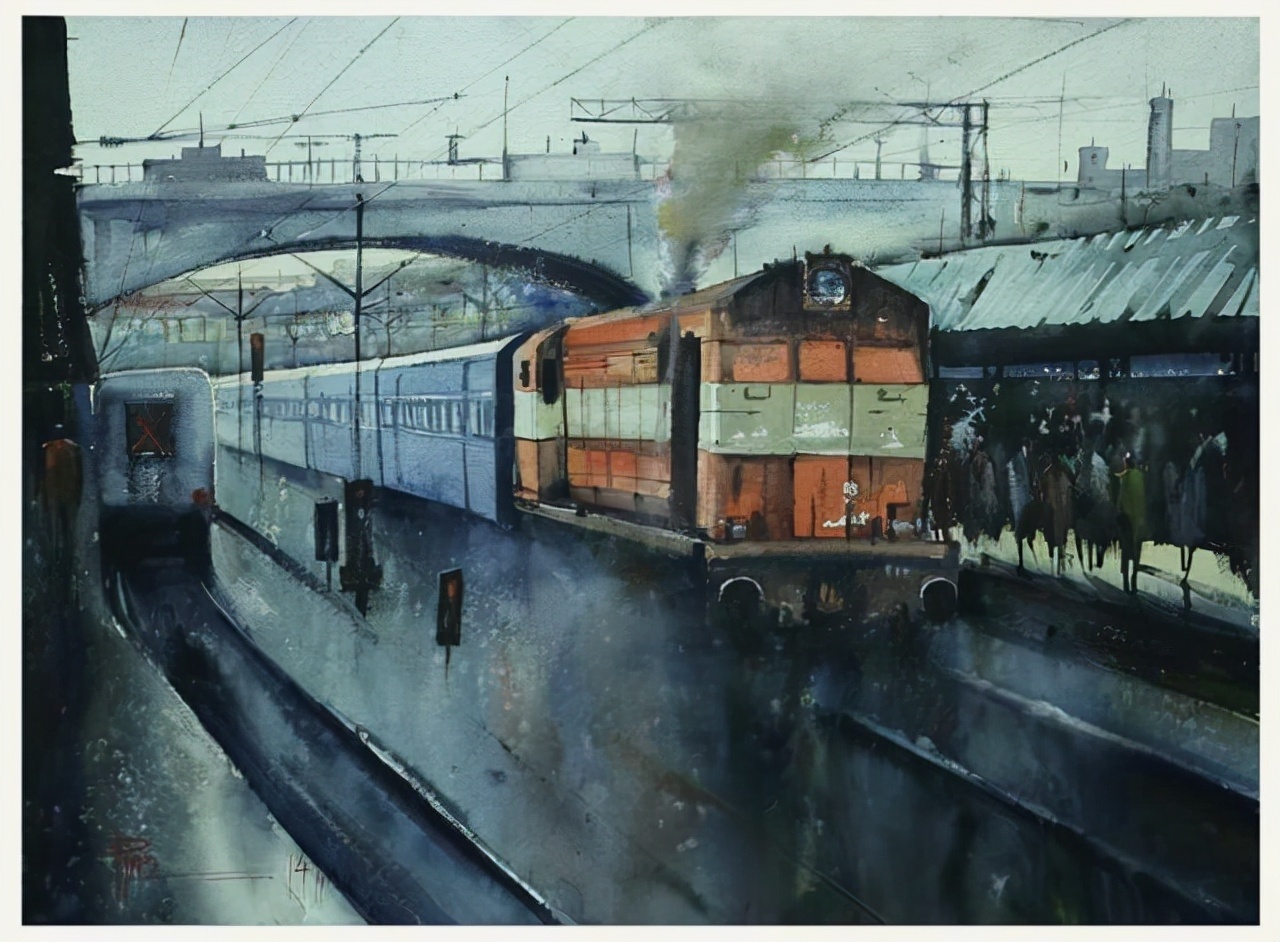 作品$艺术家Pintu sengupta 清新的水彩作品欣赏