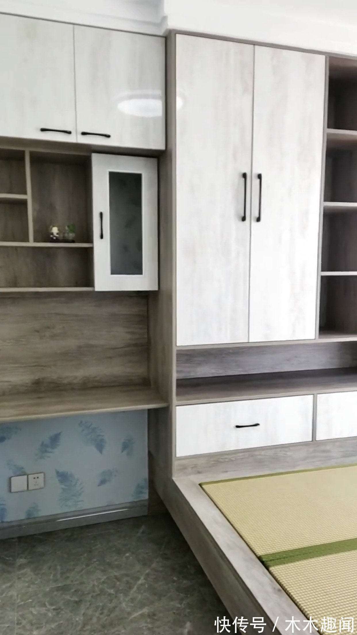 现代风格|102平方新房设计三个卧室,简约时尚现代风格,开放式厨房真显大