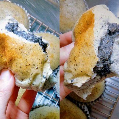 面团|黑芝麻奶酪小餐包