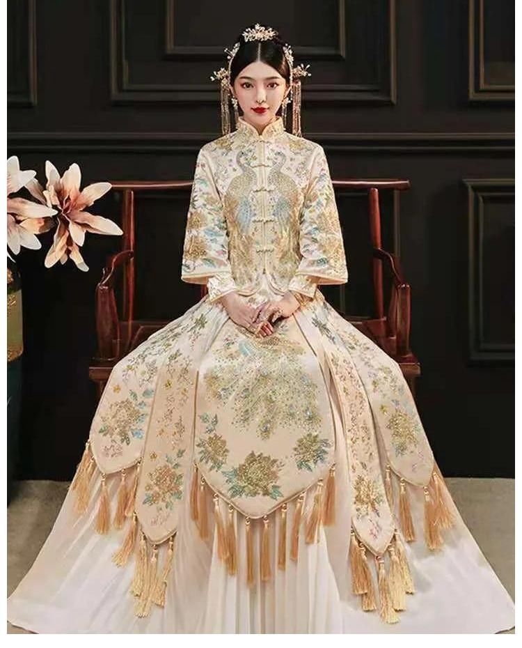 中国女性|秀禾旗袍虽是一件嫁衣,许一世情,中国女性含蓄婉约展现东方韵致