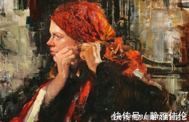 jeffrey#奔放的笔触，严谨的造型：美国画家杰弗里的肖像画作品欣赏