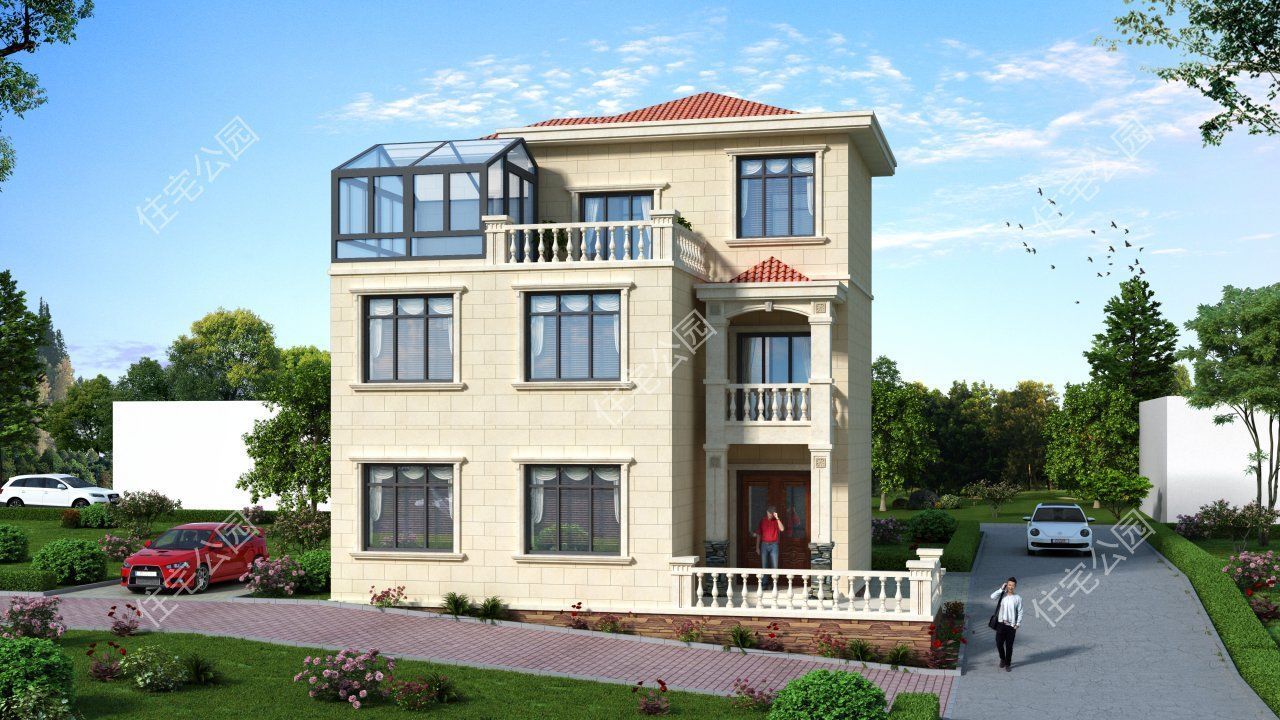 修建|精选10套三层户型图纸，占地面积均不足百平，尤其适合新农村修建