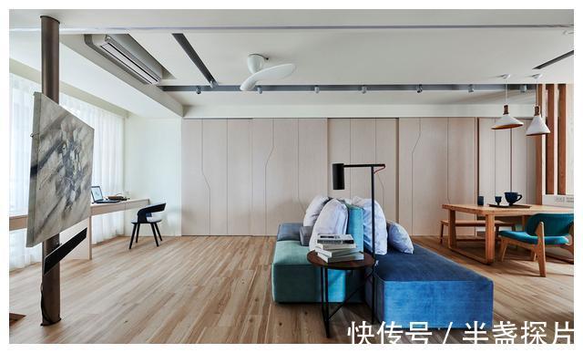 木调|充满欢声笑语的亲子之家!110㎡,时尚灰蓝调北欧风,超惊艳!