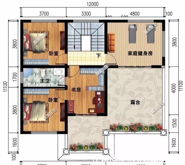 观景|简欧式风格设计的三层别墅，侧面楼梯进出大门，这样设计很方便！