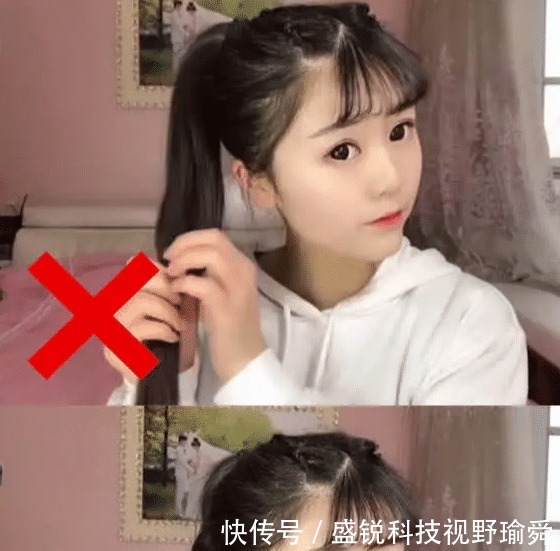 终于|穿卫衣时正确扎发VS错误扎发,看完终于明白自己平时都扎错了!