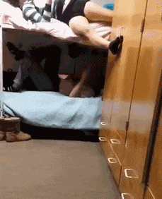 |搞笑GIF:妹子你真是会玩,乍一看还以为轻生呢