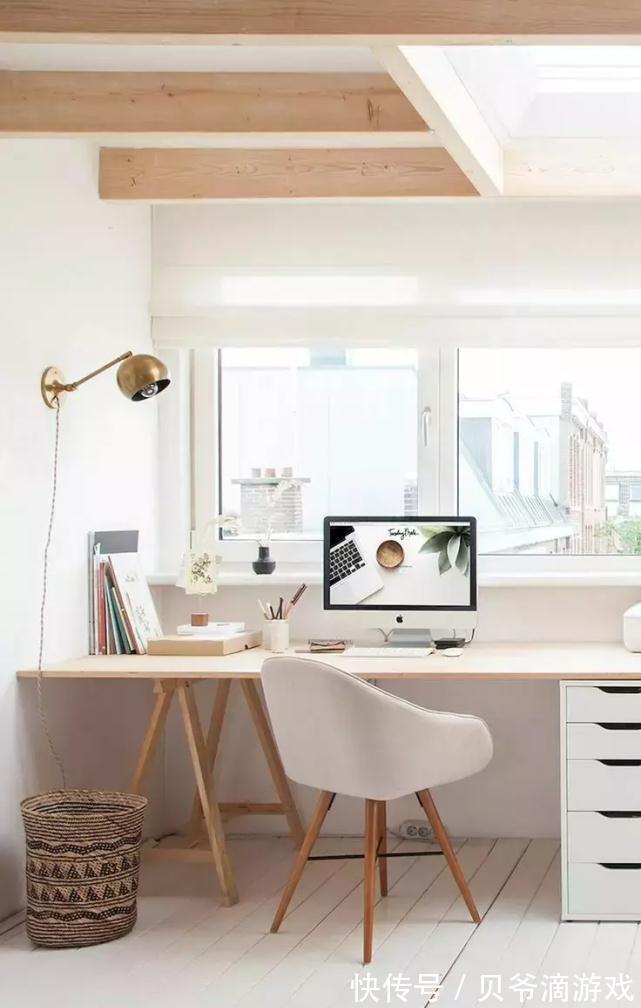 飘窗|不用专门预留书房了,这种卧室书房一体的设计最实用!