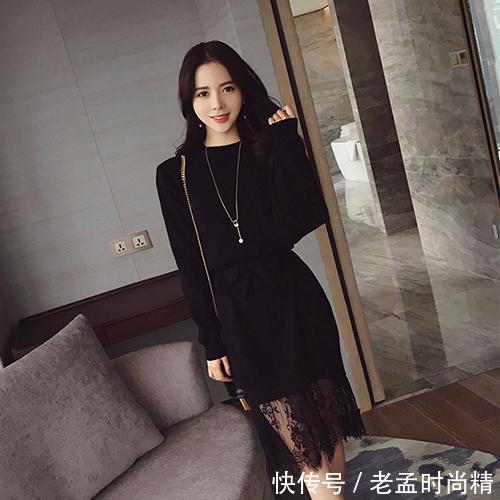 韩版|迷人针织连衣裙,性感时髦带桃花