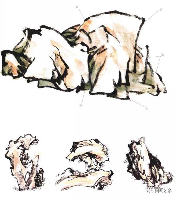  石之|牡丹配湖石怎么画？