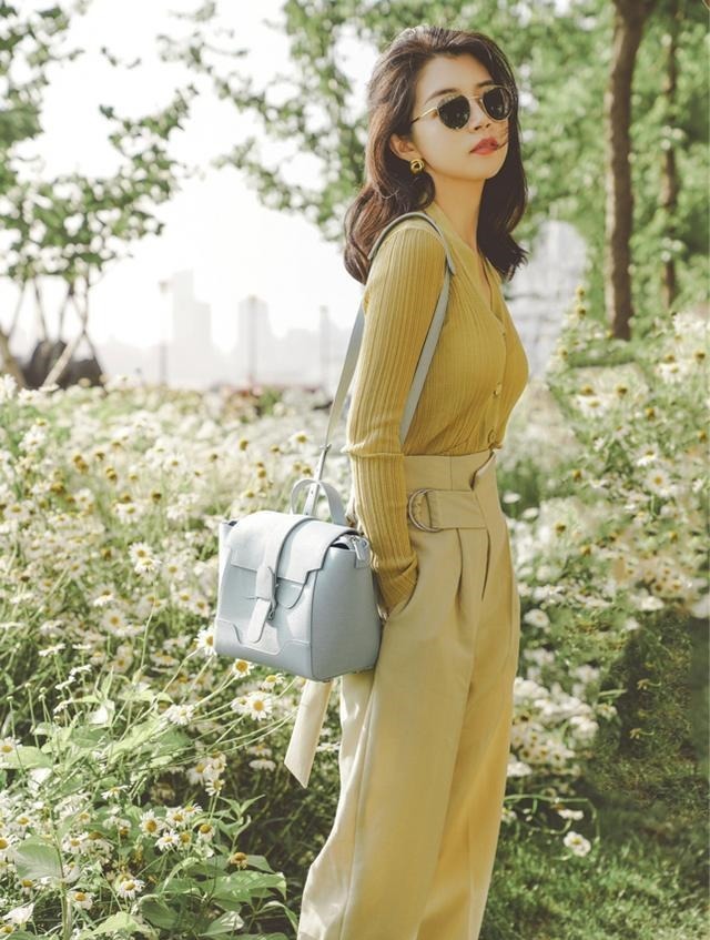 千鸟格 今秋不流行卫衣配牛仔裤了,像三木这样搭,才是真的美有气质