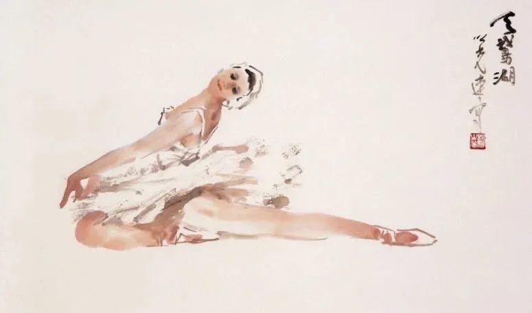 先生#杨之光先生是用笔墨直接写出的人物画,更加追求朦胧的动态美