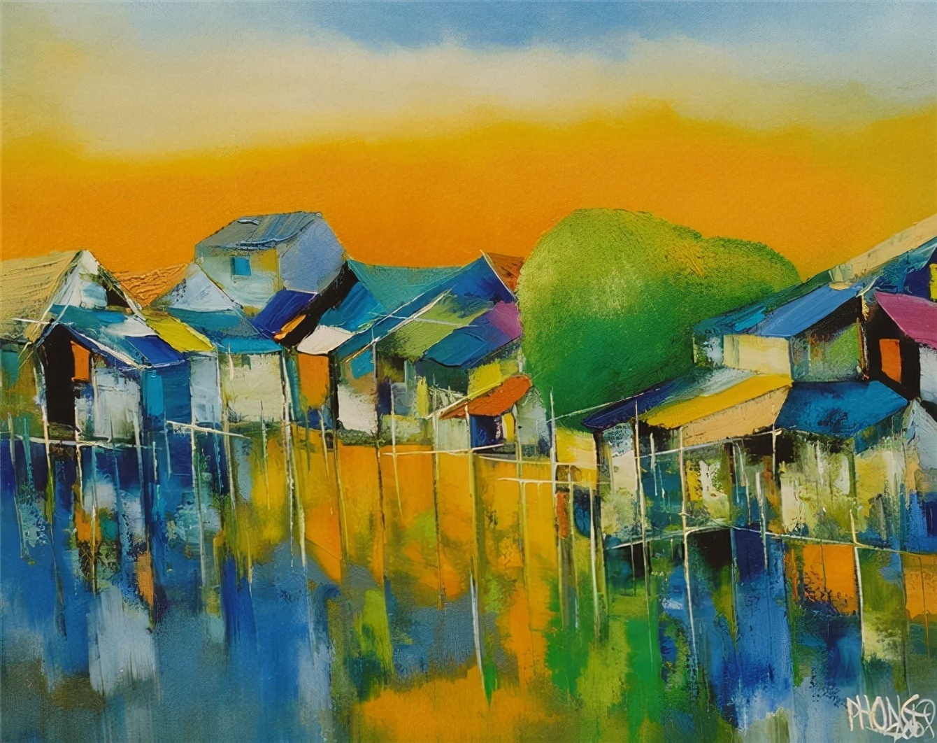 美术学院@越南画家Dao Hai Phong色彩艳丽的绘画作品