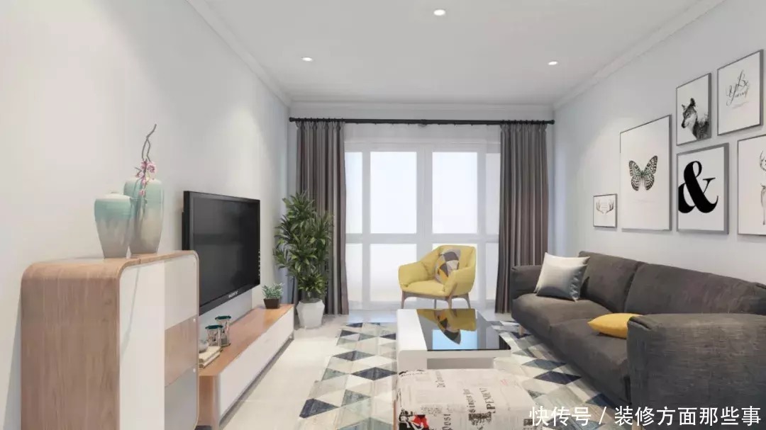 户型|不改户型不切墙,58m21室2厅,一抹淡蓝让北欧小家有了灵气