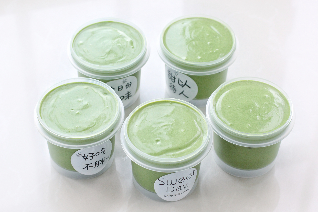 完胜哈根达斯,自制清新解暑抹茶蜜豆冰淇淋,无添加给孩子吃放心