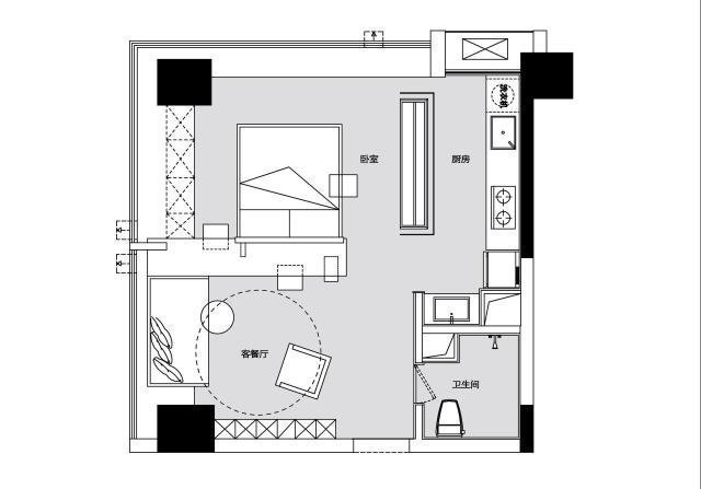 居室|62平黑白灰简约风一居室，看似简单，实则韵味无穷