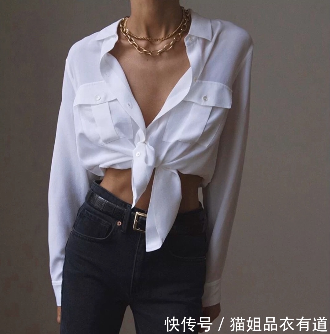 露肤|今夏穿衬衫,不流行直接塞裤腰了!这5个技巧拿去用,洋气又时髦