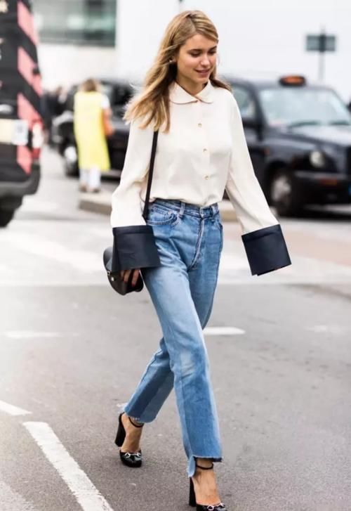 2021年入春流行穿“衬衫+阔腿裤”，显瘦又时髦，美得很高级