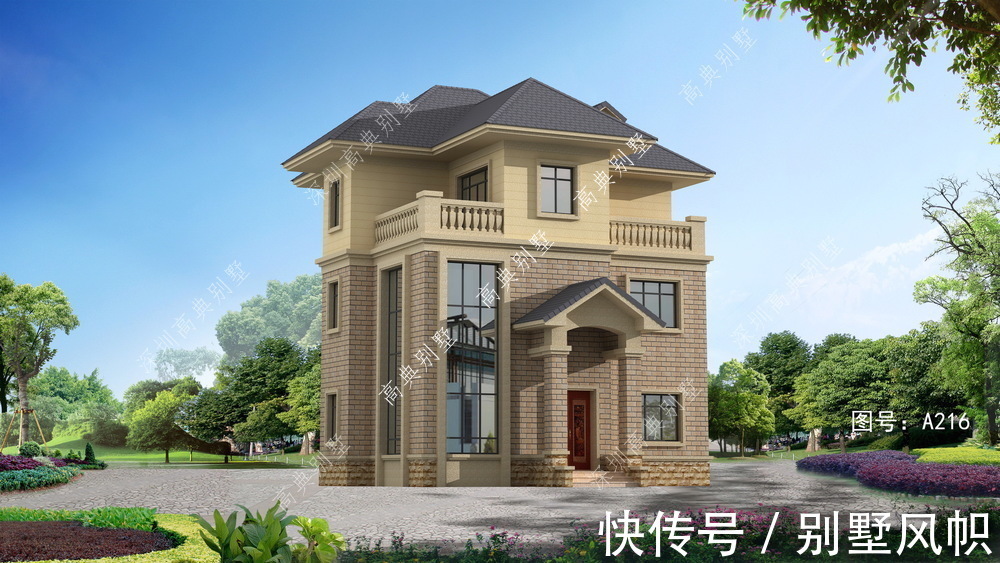 欧式别墅|经典实用的三层欧式别墅:设计很大气,户型好。