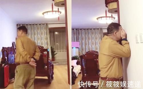 育儿观|爸爸带娃偷偷来看爷爷,看到爷爷的表情后,可以说真的是很宠溺了