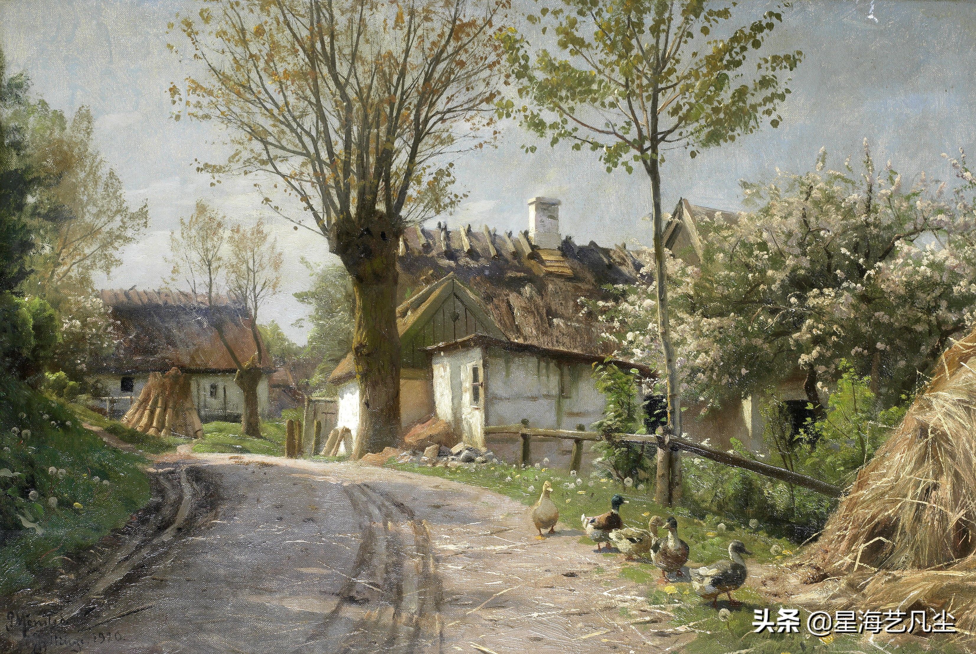 透视|丹麦油画大师，佩德·莫克·蒙森德乡村油画风景作品鉴赏