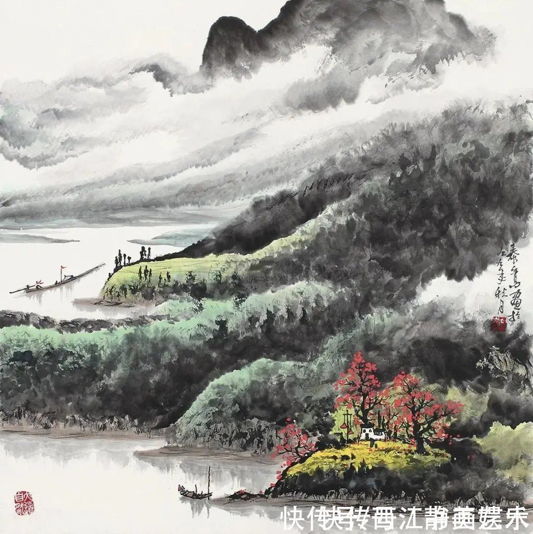 云山雾海@春晚绿野秀 岩高白云屯:这位岭南派画家笔下的云山雾海,厉害了