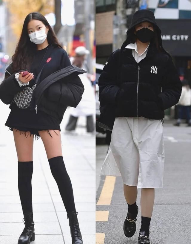  羽绒服|看了这么多羽绒服穿搭，还是韩国时髦精最会穿，时尚抢眼又有型