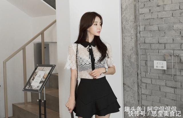 半身裙|逛街时穿上这身裙装，让你也能像郑有贞一样甜美时尚
