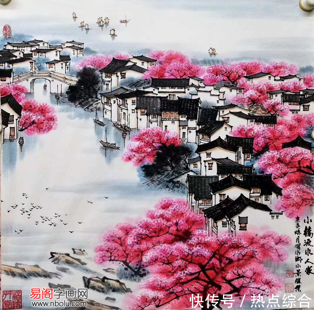 赏析$中美协画家陈胜杰诗意江南山水画赏析:一生痴绝处,一梦到江南