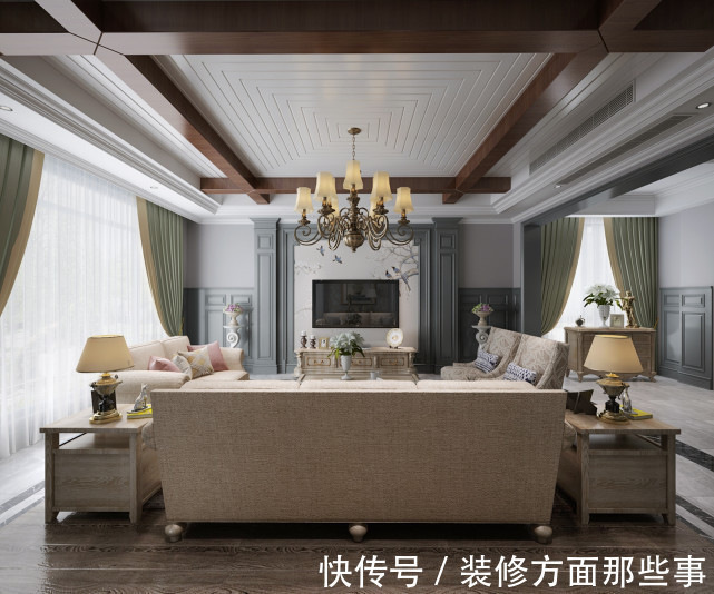 风格|381平欧式新古典风格设计,给人时尚、典雅的感觉