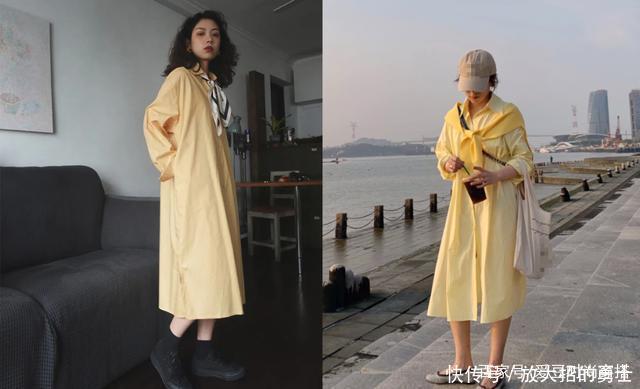 除了淡黄色,今年更流行“奶油黄”穿搭,气质又显白