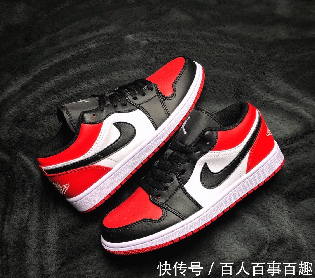 bred Air Jordan 1 Low “Bred Toe”黑红脚趾！