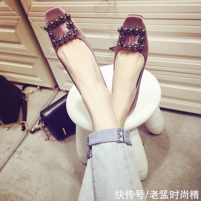 水钻|粗跟鞋，平底鞋，尖头鞋，方头鞋，今年流行的都在这，不累脚