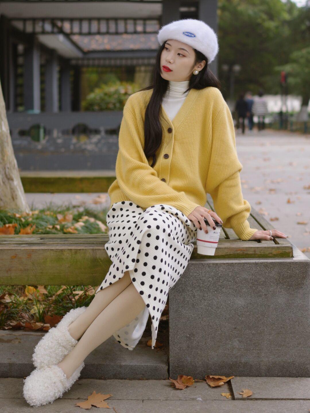 半身裙|优雅女人衣橱里少不了“开衫”,温柔保暖,气质提升不止一点点