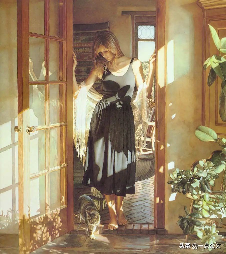 水彩!这位女画家因为一组水彩少女,醉倒多少男人