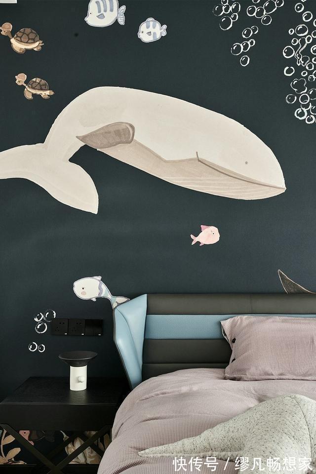 轻奢|129平现代时尚轻奢空间,黑白灰3色低调沉稳,地砖打造水墨画风格